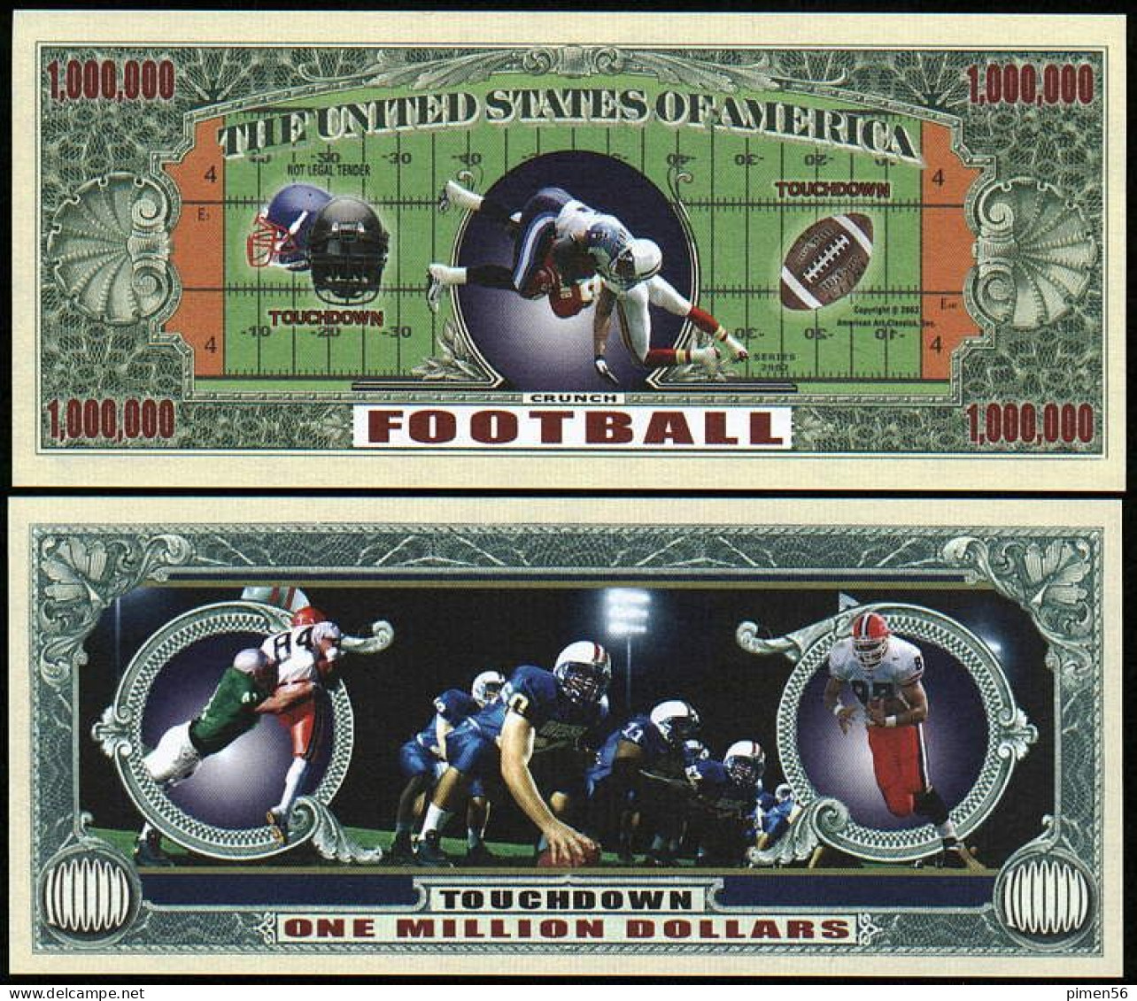 USA - FANTASY NOTE -  FOOTBALL - UNC / SERIES  SPORTS - Other & Unclassified