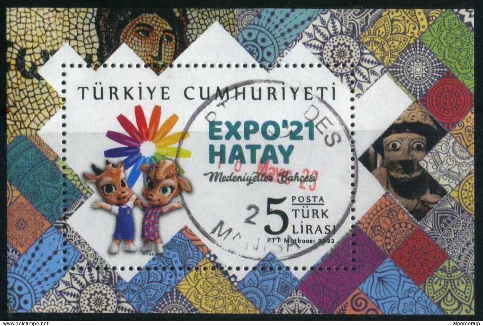 Türkiye 2022 Mi 4697 EXPO'21 Hatay, Garden Of Civilizations | Archaeology BL 218 - Gebraucht