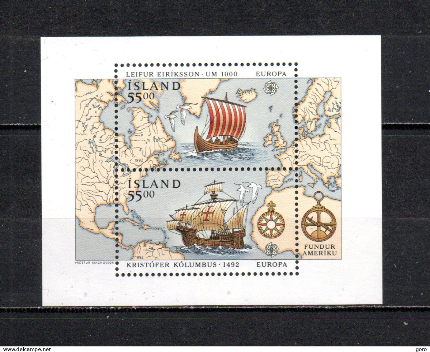 Islandia   1992  .-   Y&T  Nº   13    Block   ** - Blokken & Velletjes