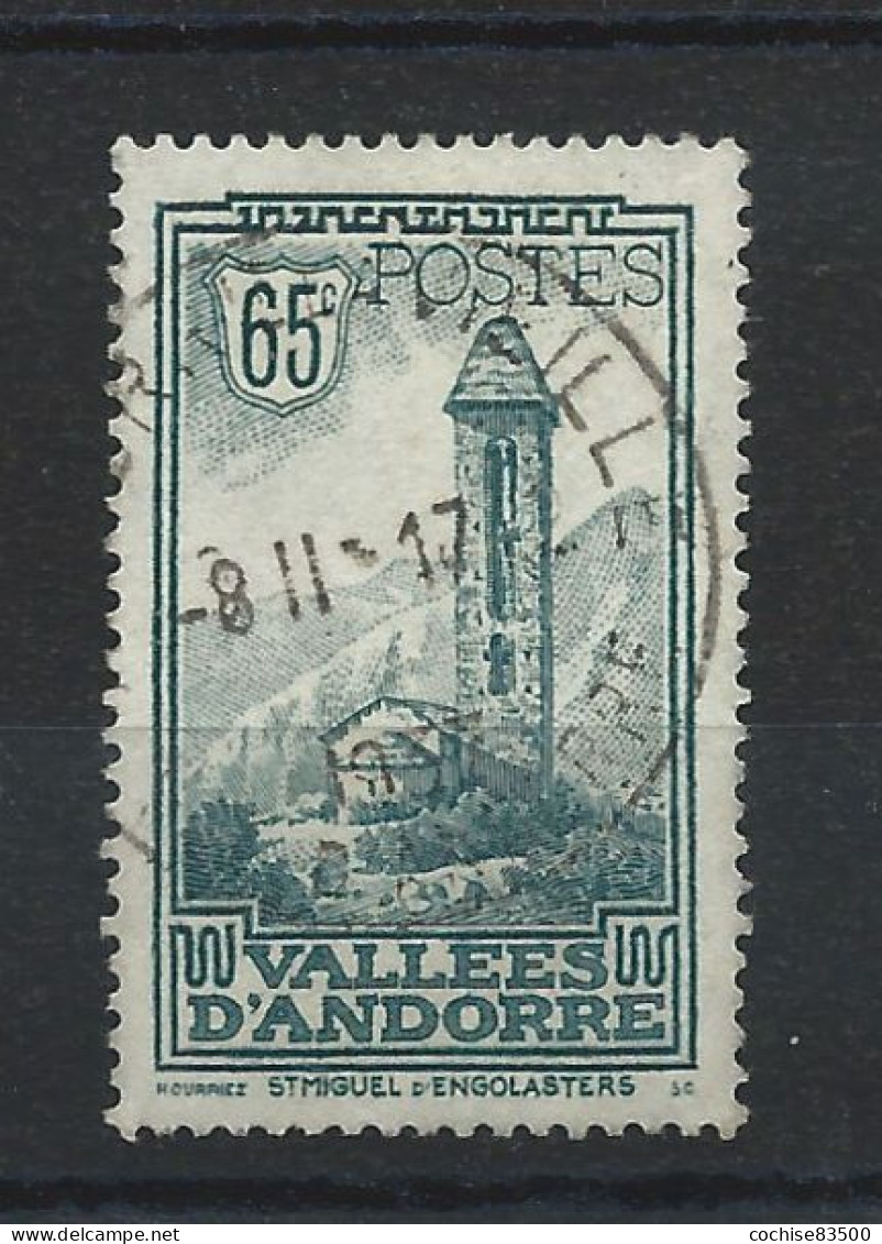 Andorre N°36 Obl (FU) 1932/33 - Chapelle De St- Miguel D'Engolasters - Gebraucht