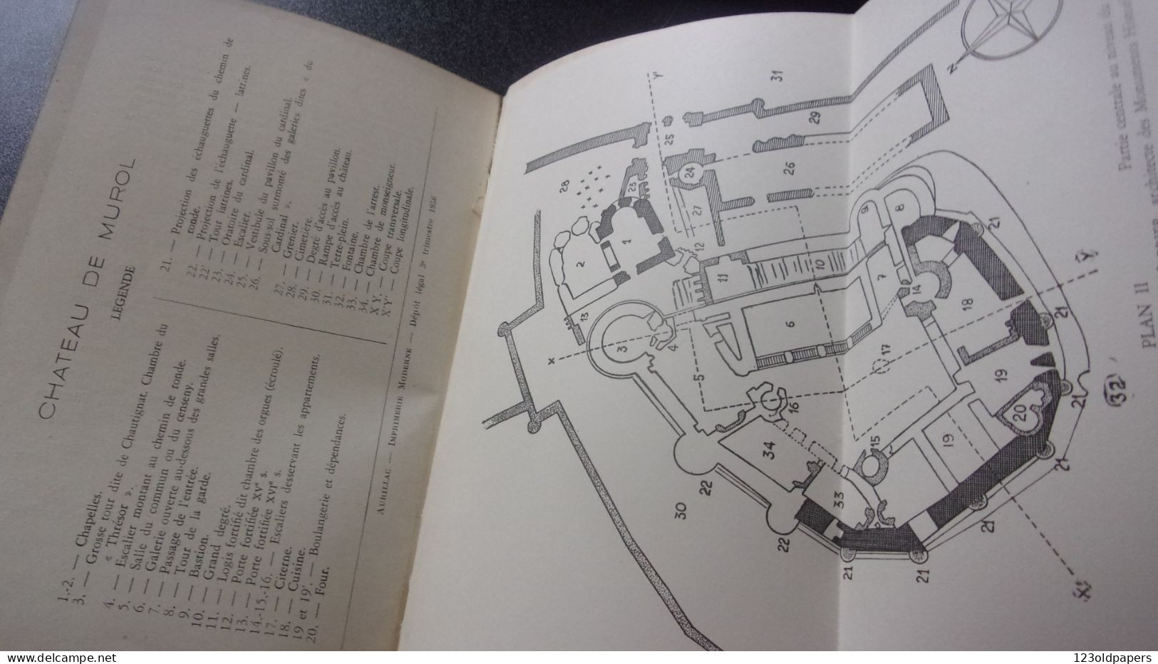 1955 MUROL LE CHATEAU ANDRE DU HALGOUET 100 PAGES  PLAN ET ILLUSTRATIONS