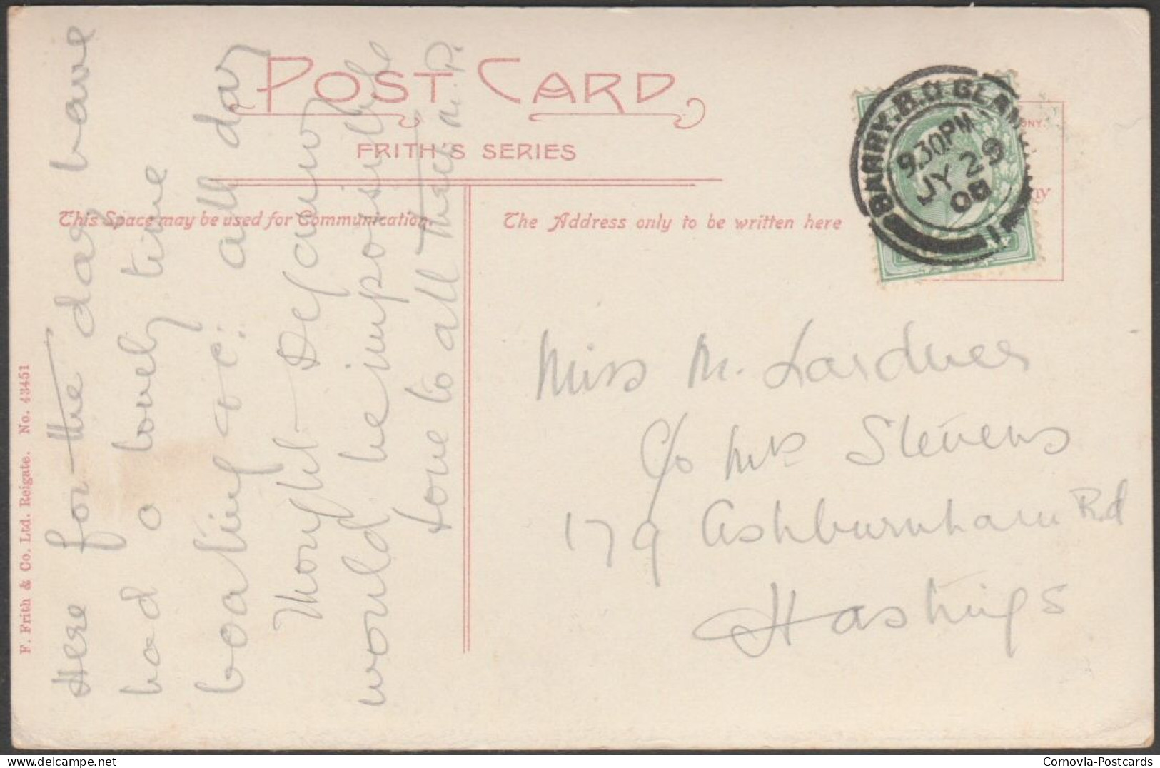 Barry Docks, Glamorgan, 1905 - Frith's Postcard - Glamorgan