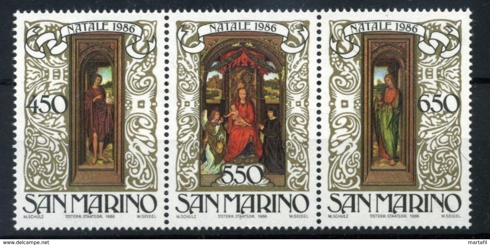 1986 SAN MARINO SET MNH ** Natale - Nuevos