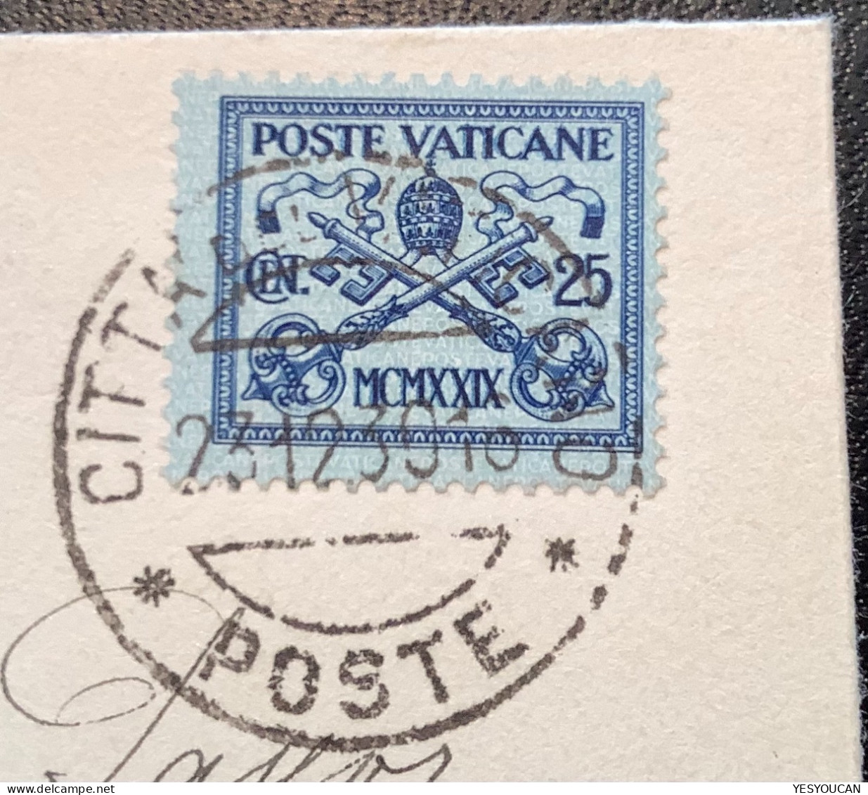 Sa.4 1929 25c Lettera STAMPATI ESTERO 1930>Budapest  (Vatican Vaticano Stampa First Issue Cover Rare Printed Matter - Briefe U. Dokumente