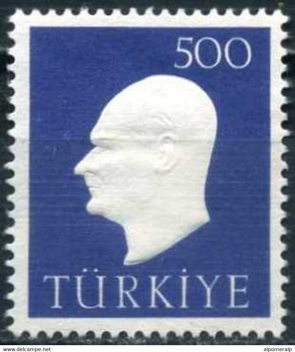 Turkey 1959 Mi 1692 [NO GUM], Embossed Portrait Of ATATÜRK - Gebruikt