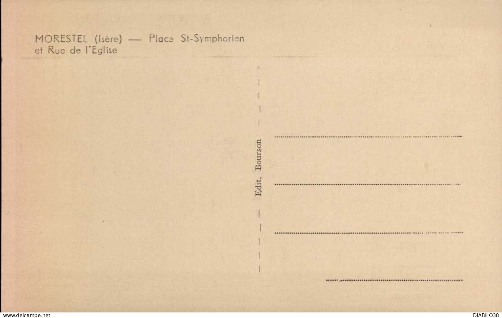 MORESTEL       ( ISERE )  PLACE SAINT-SYMPHORIEN ET RUE DE L ' EGLISE     ( GRAND CAFE ) ( BANQUE NATIONAL DE CREDIT ) - Banques