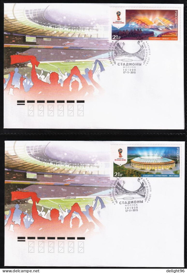 2015 Russia FIFA World Cup In Russia: Tournament Venues I FDC Set - 2018 – Russie