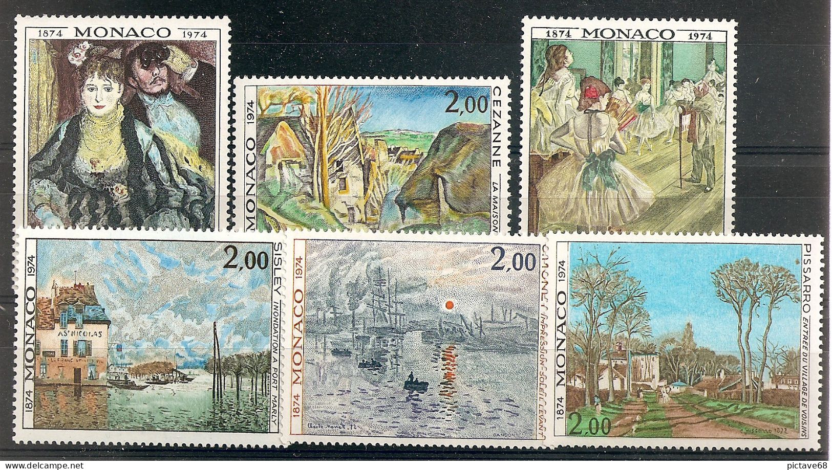 MONACO / SERIE N° 967 à 972 NEUFS* * PEINTURE - Unused Stamps