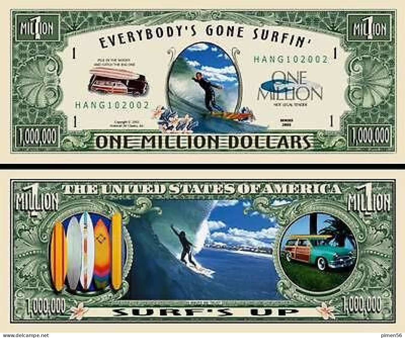 X. RARE : USA - FANTASY NOTE - SURFING - UNC / SERIES  SPORTS - Other & Unclassified
