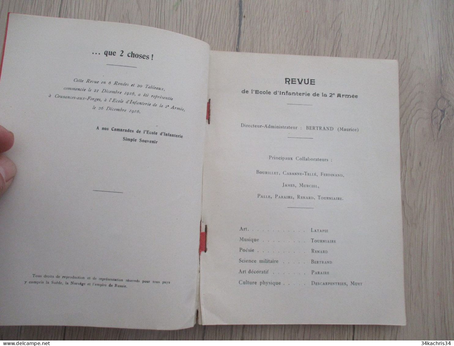 Ecole D'Infanterie De La 2 ème Armée Revue En 6 Rondes Et 20 Tableaux Illustré102 P + 5 Programmes Du Front 5ème RI - Documents