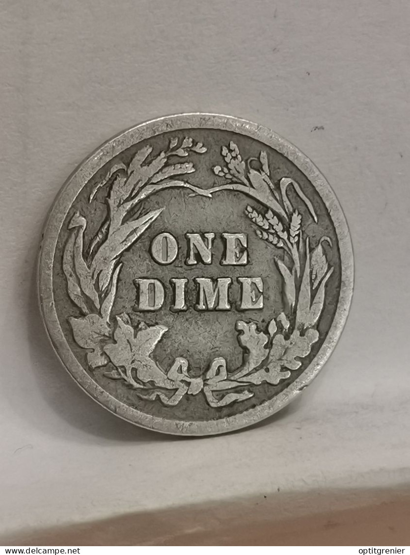 1 DIME 10 CENTS BARBER ARGENT 1901 PHILADELPHIE USA / SILVER - 1892-1916: Barber