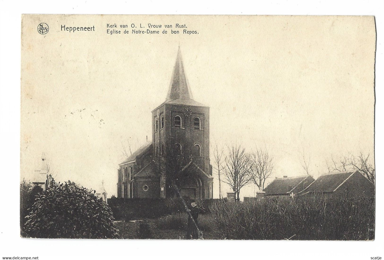 Heppeneert   -   Maaseik    -   Kerk Van O.L. Vrouw Van Rust.   1931   Naar   Antwerpen - Maaseik