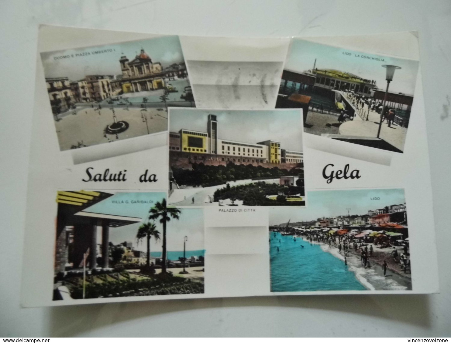 Cartolina Viaggiata "Saluti Da Gela" Vedutine 1956 - Gela