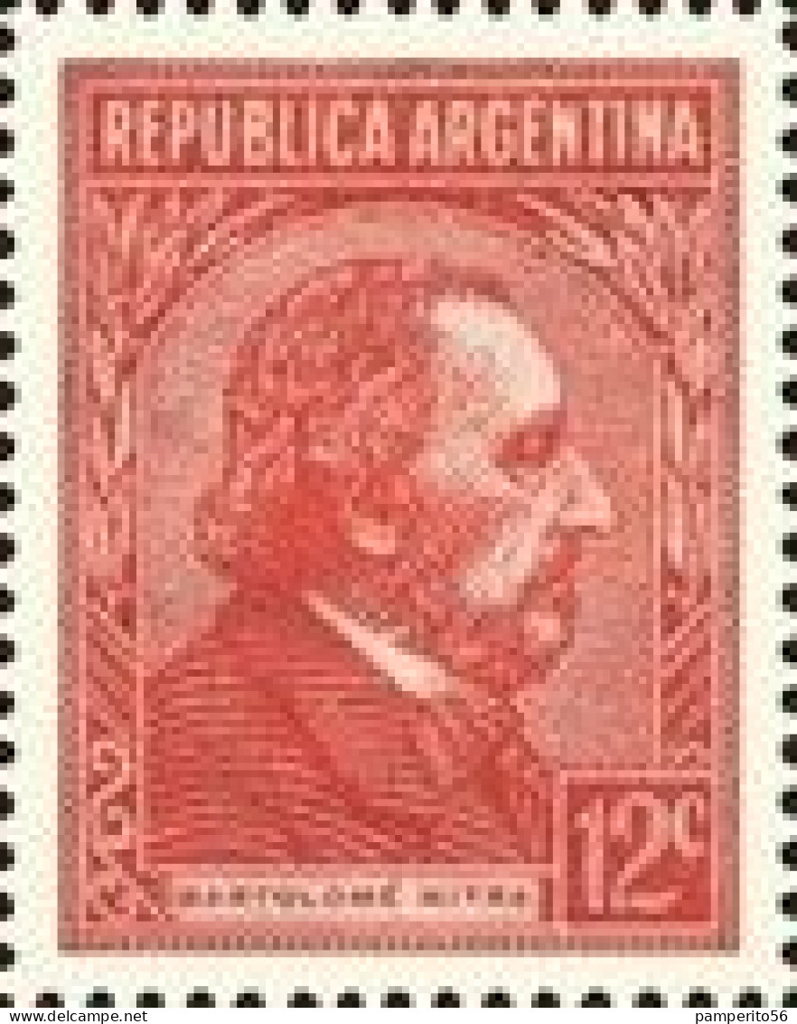 ARGENTINA - AÑO 1935 - Serie Próceres Y Riquezas I -  Bartolomé Mitre, 1821-1906 - President - Oblitérés