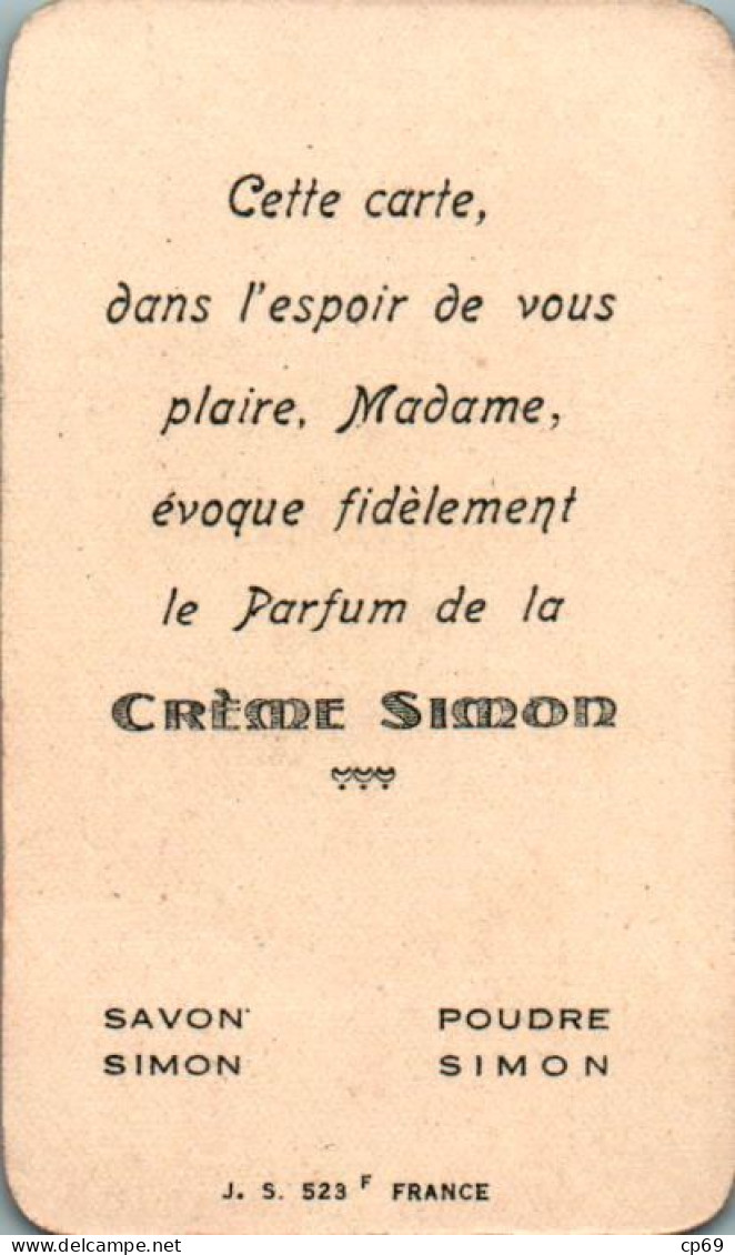 Carte Parfumée Parfum Crème Simon à Paris Fleur Flower Fiore 花 Papillon Butterfly 蝶 En TB.Etat - Oud (tot 1960)