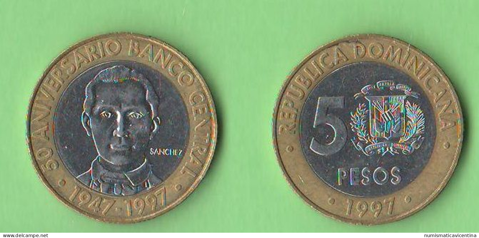 5 Pesos 1997 Dominicana République Dominicaine Domenicana - Dominicaine