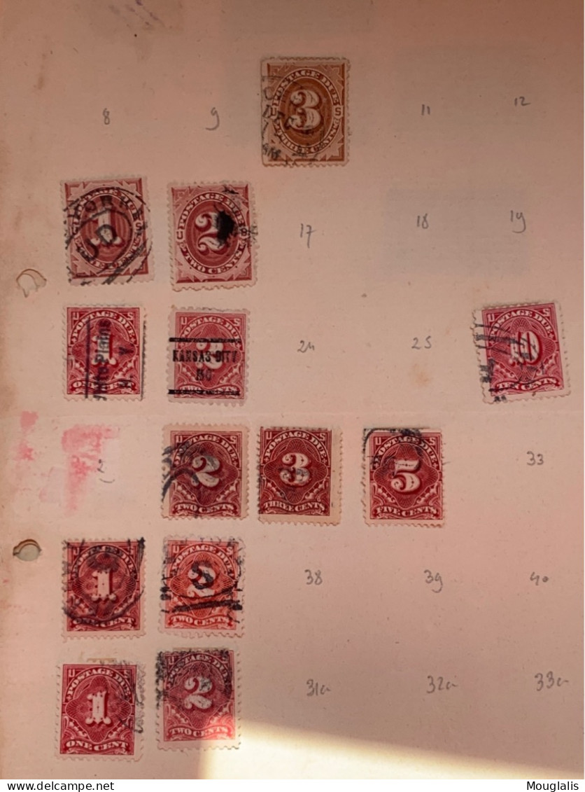 États UNis Lot De Timbres TAXE 1879/1895 à Voir Oblitérés - Franqueo