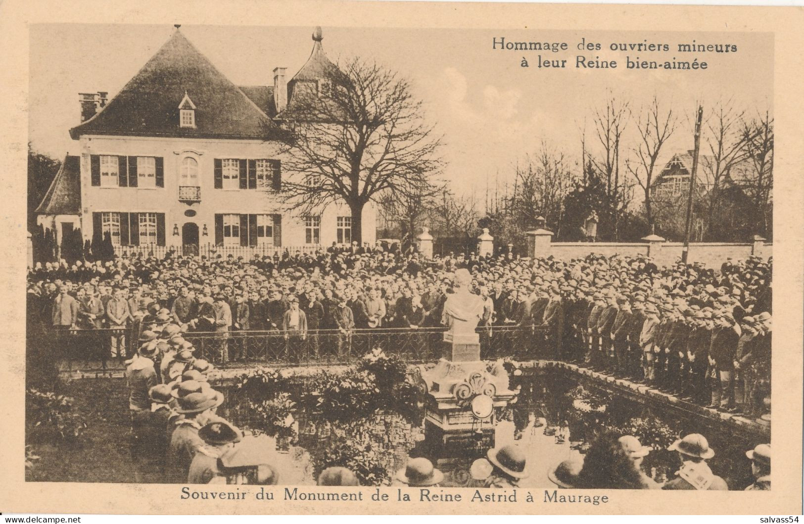 BELGIQUE : BELGIUM - Souvenir Du Monument De La Reine Astrid à Maurage - Ouvriers Mineurs - La Louvière