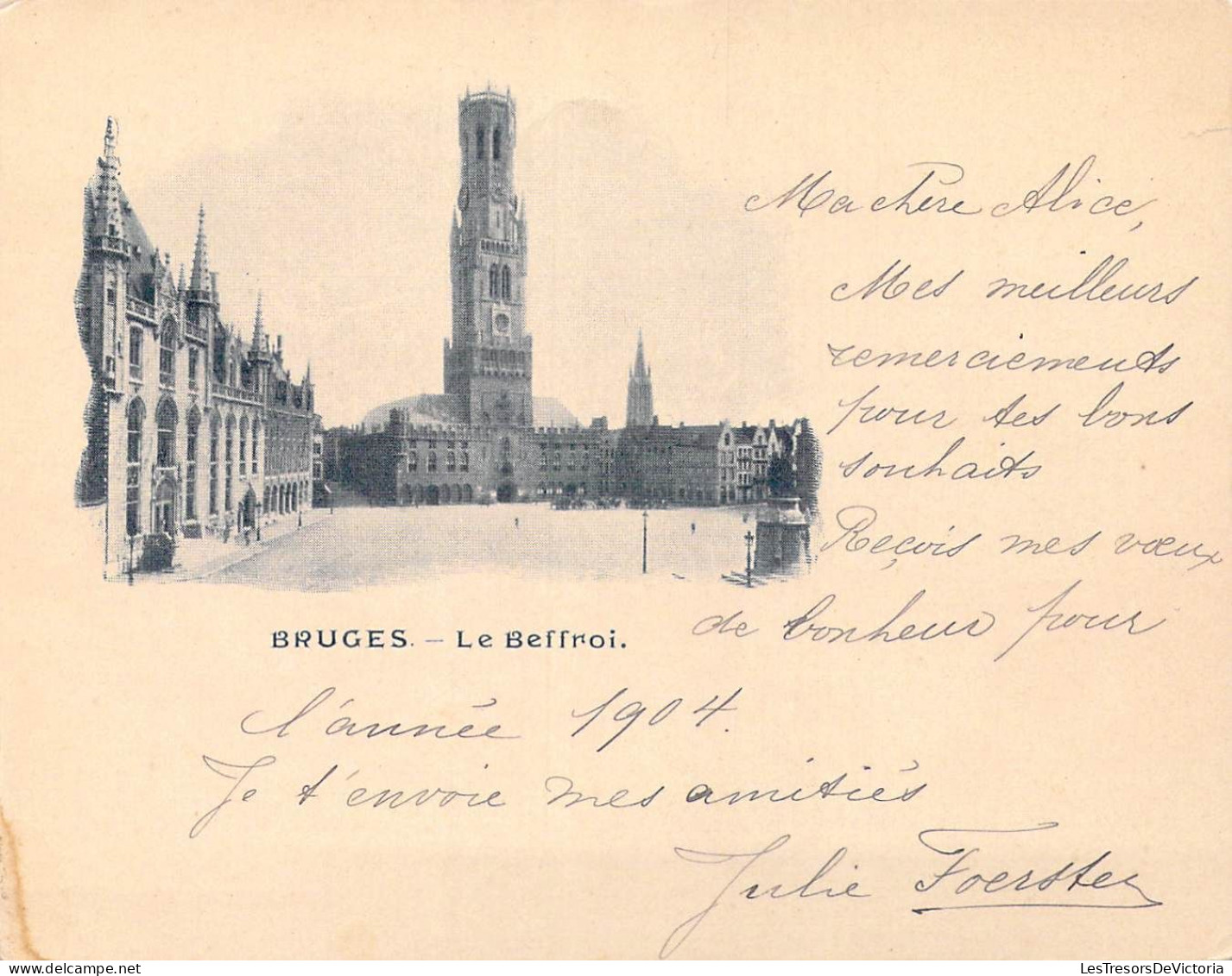 BELGIQUE - Bruges - Le Beffroi - Carte Postale Ancienne - Brugge