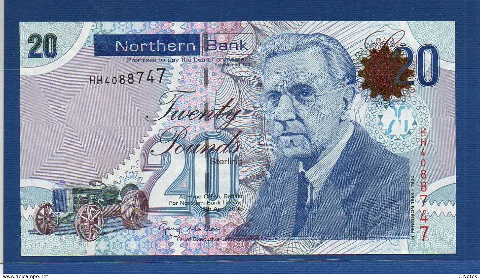 NORTHERN IRELAND - P.211a – 20 POUNDS 15.04.2009 UNC, S/n HH4088747 Northern Bank - 20 Pounds