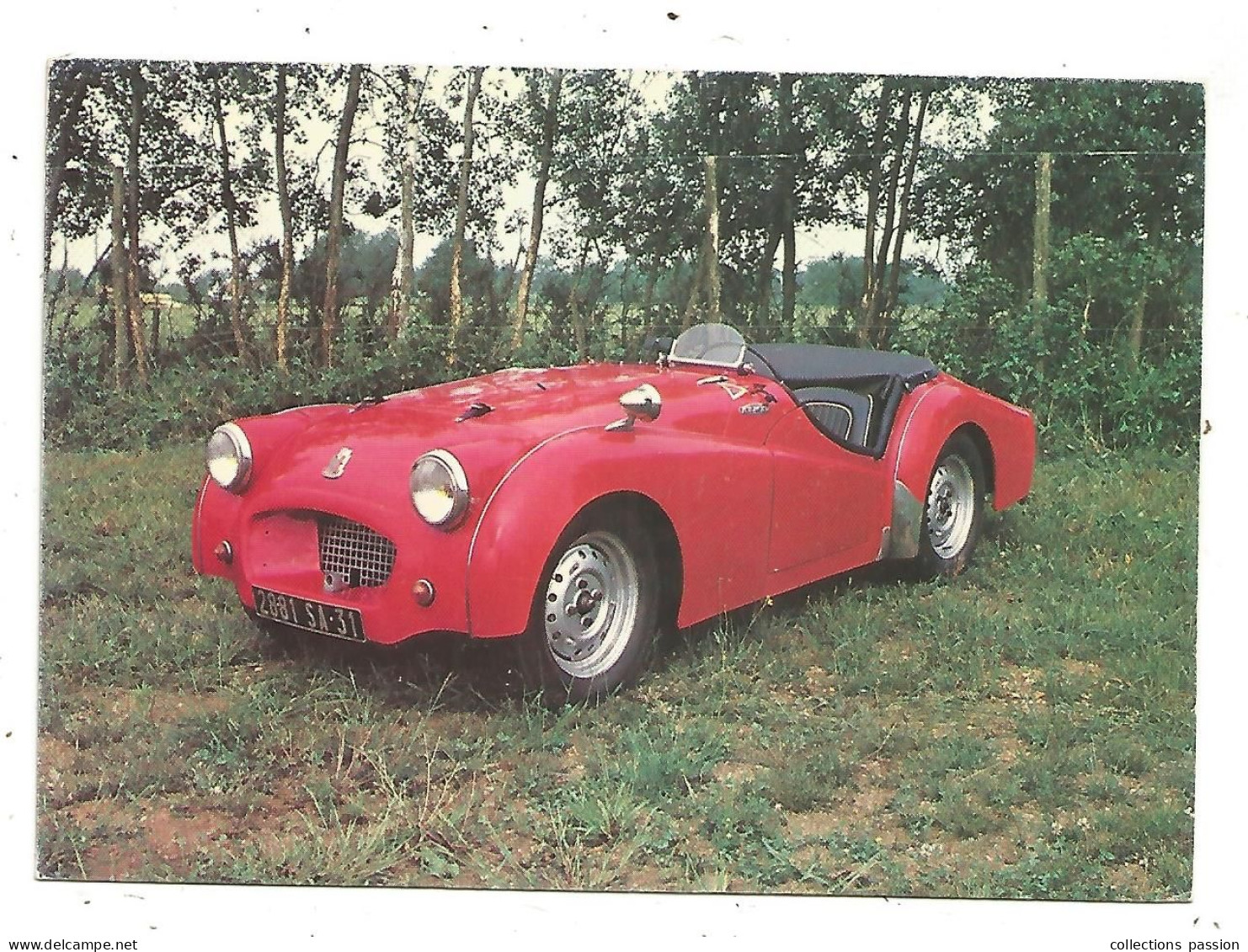 Cp , Automobile, TRIUMPH TR2 1953, Musées De L'automobile Du Mans Et De Chatellerault, Vierge - Voitures De Tourisme