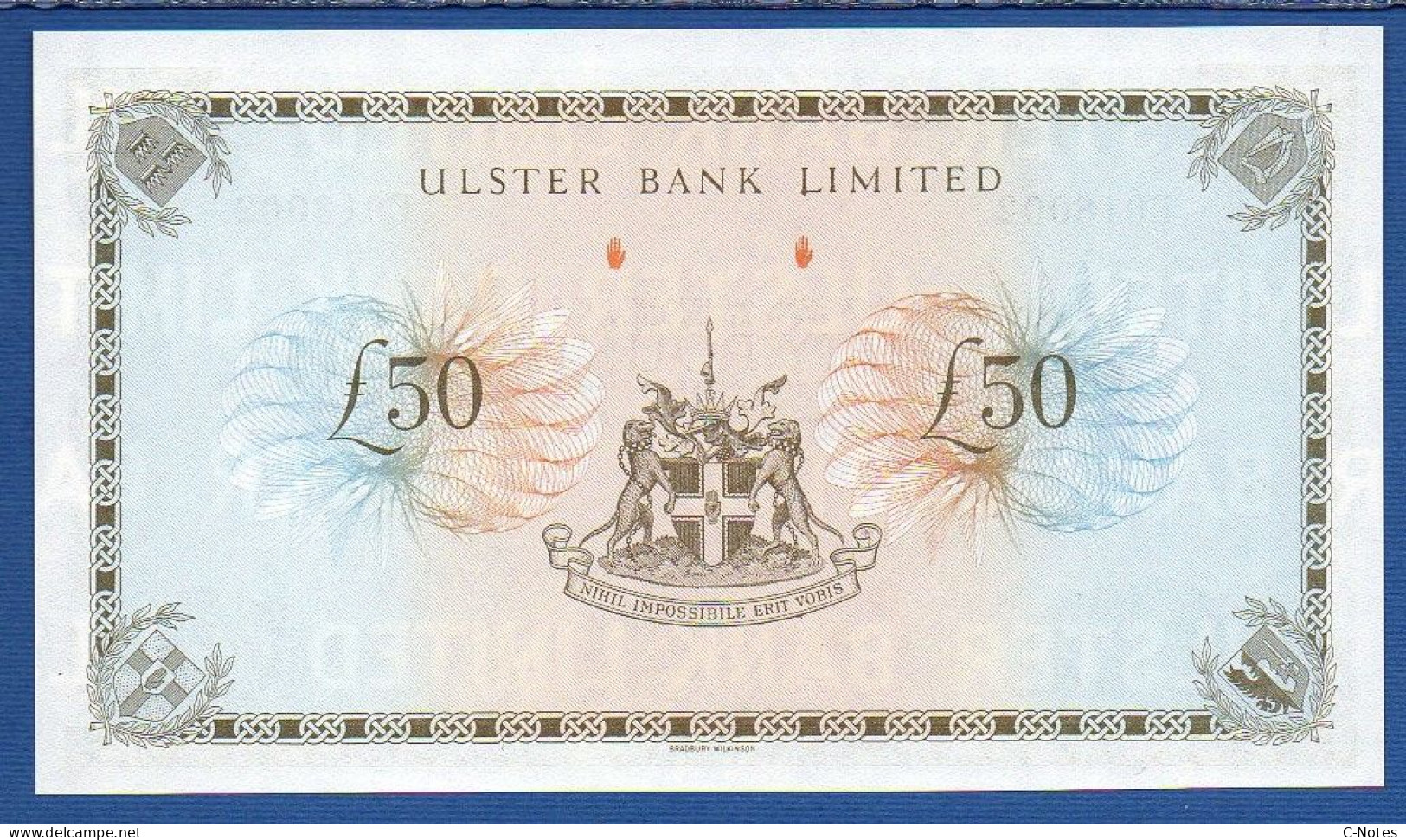 NORTHERN IRELAND - P.329a – 50 POUNDS 01.10.1982 UNC, S/n E018002 Ulster Bank Limited - 50 Pounds