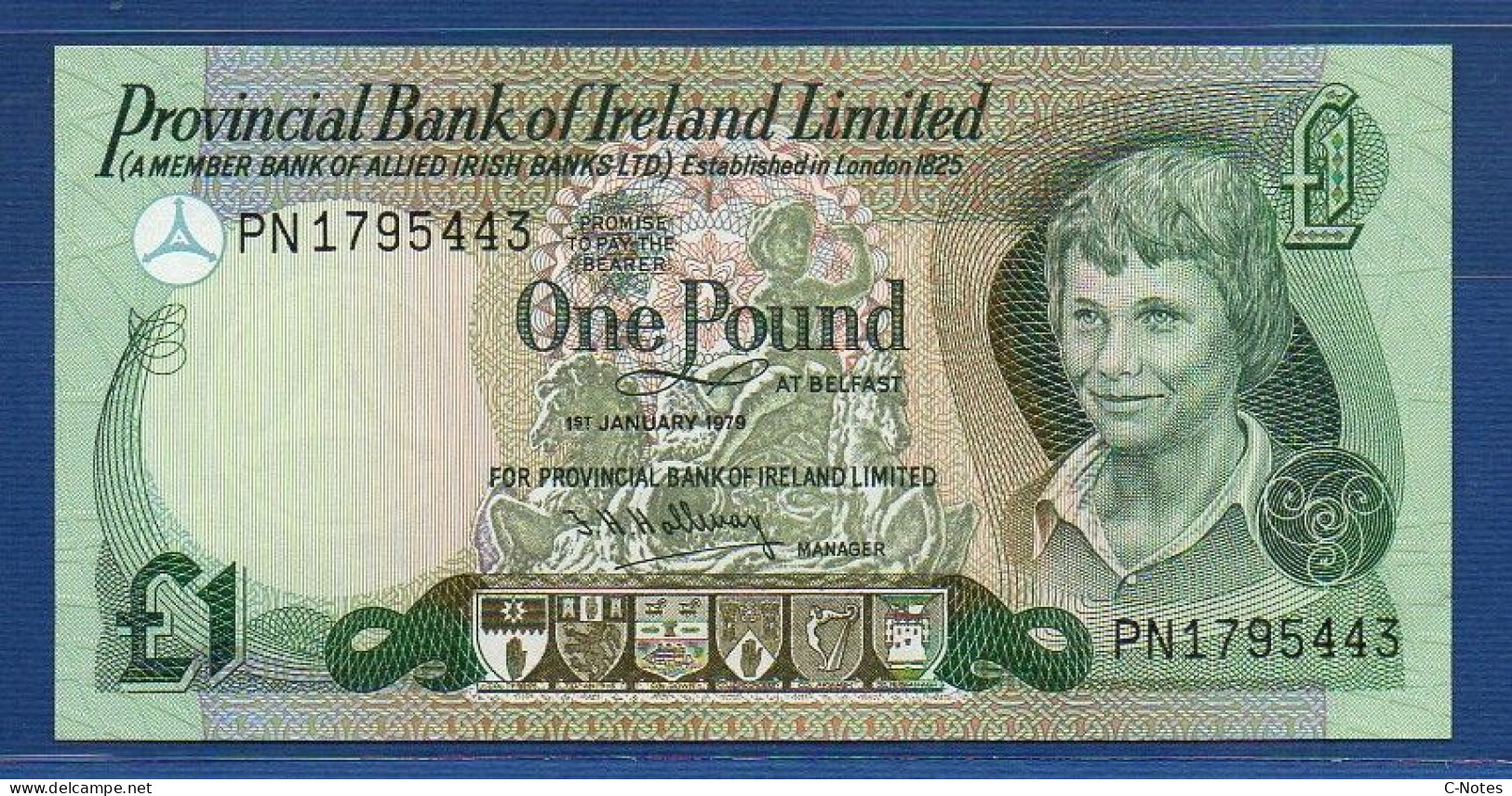 NORTHERN IRELAND - P.247b – 1 POUND 01.01.1979 UNC, S/n PN1795443 Provincial Bank Of Ireland Limited - 1 Pound