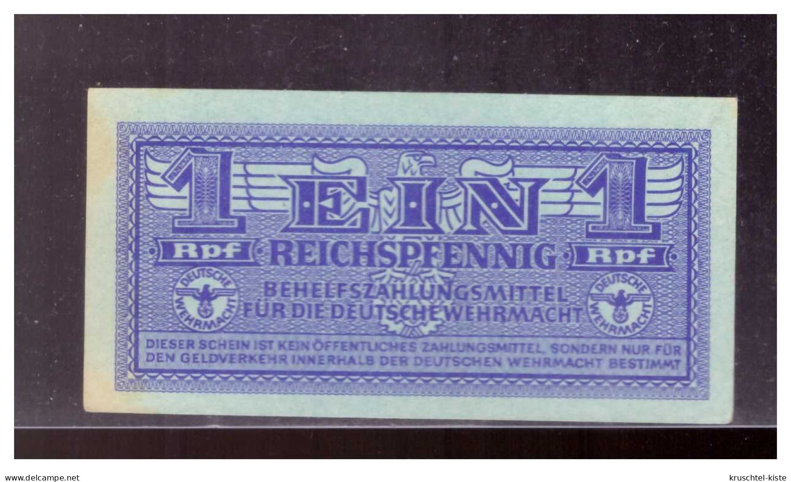 Dt-Reich (022697)  1 Reichspfennig, Behelfszahlungsmittel Für Die Deutsche Wehrmacht - Betaalmiddel - Dt. Wehrmacht