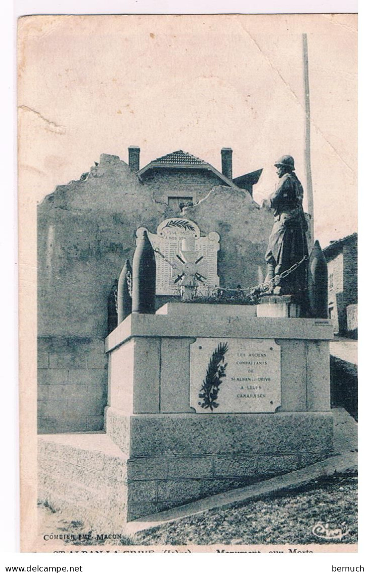 CPA MONUMENT AUX MORTS St Alban La Givre - Monuments Aux Morts