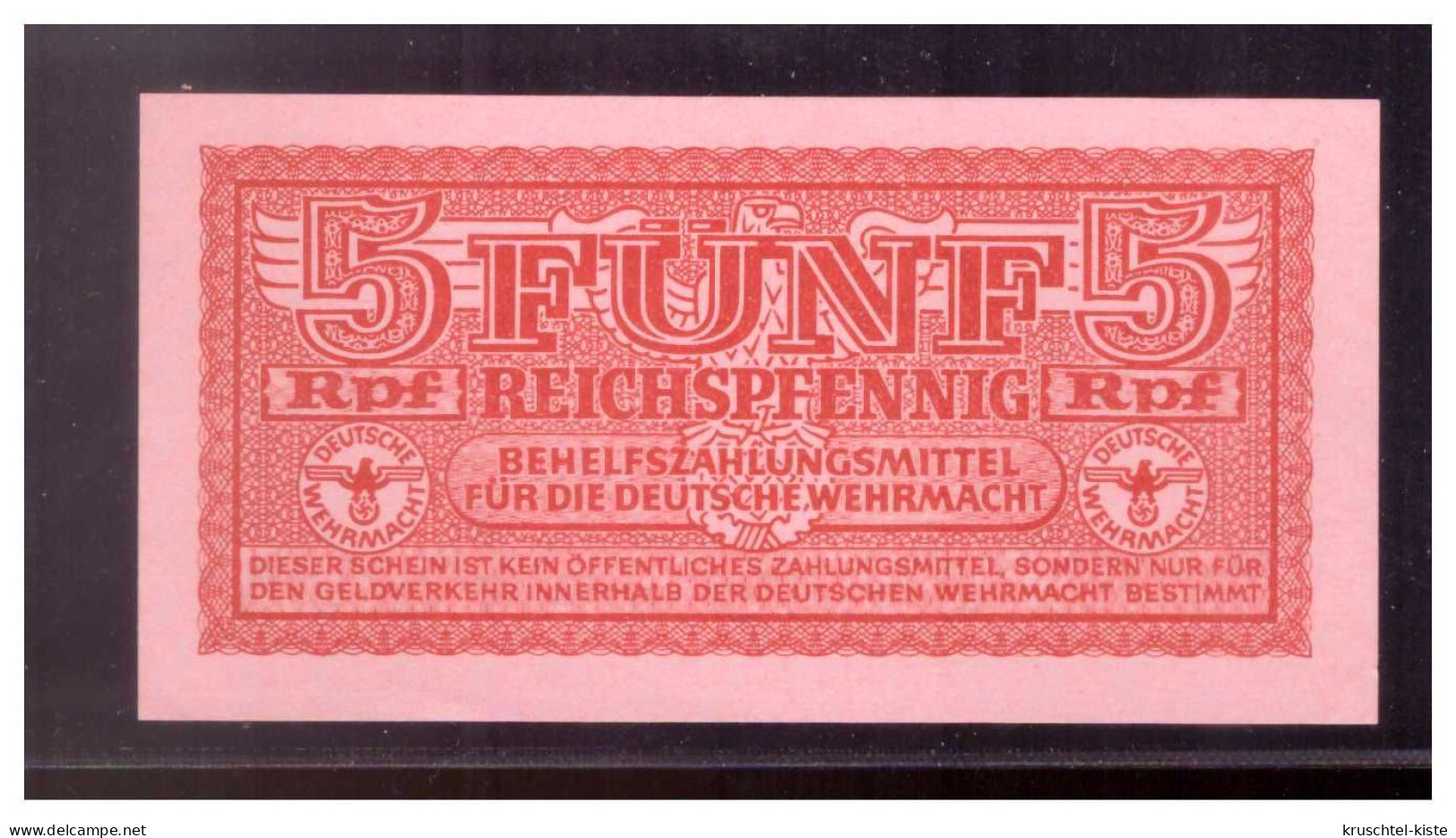 Dt-Reich (022698) 5 Reichspfennig, Behelfszahlungsmittel Für Die Deutsche Wehrmacht - Behelfszahlungsmittel - Dt. Wehrmacht