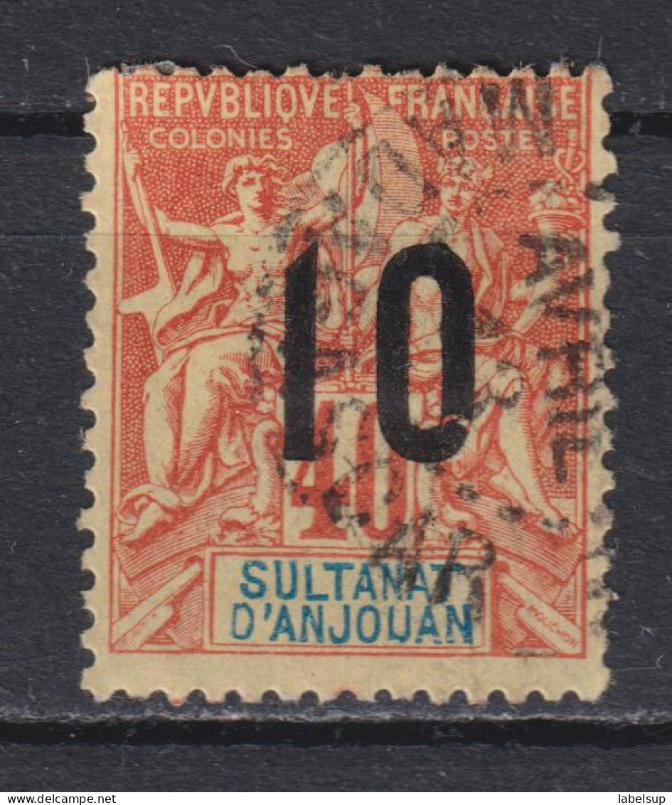 Timbre Oblitéré Du Sultanat D'Anjouan De 1912 N°26 - Usati