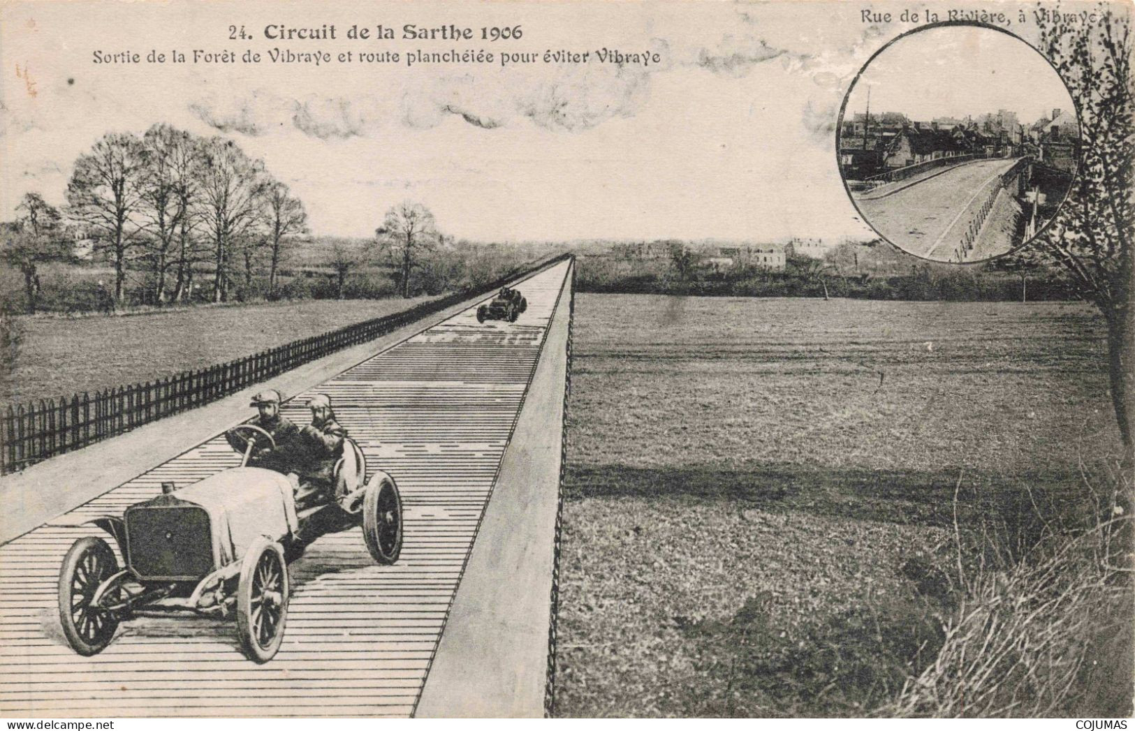 72 - VIBRAYE - S17215 - Circuit De La Sarthe 1906 - Sortie De La Forêt Et Route De Plancheiée Pour éviter Vibraye  - L23 - Vibraye