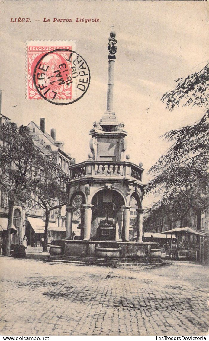 BELGIQUE - LIEGE - Le Perron Liégeois - Carte Postale Ancienne - Liege