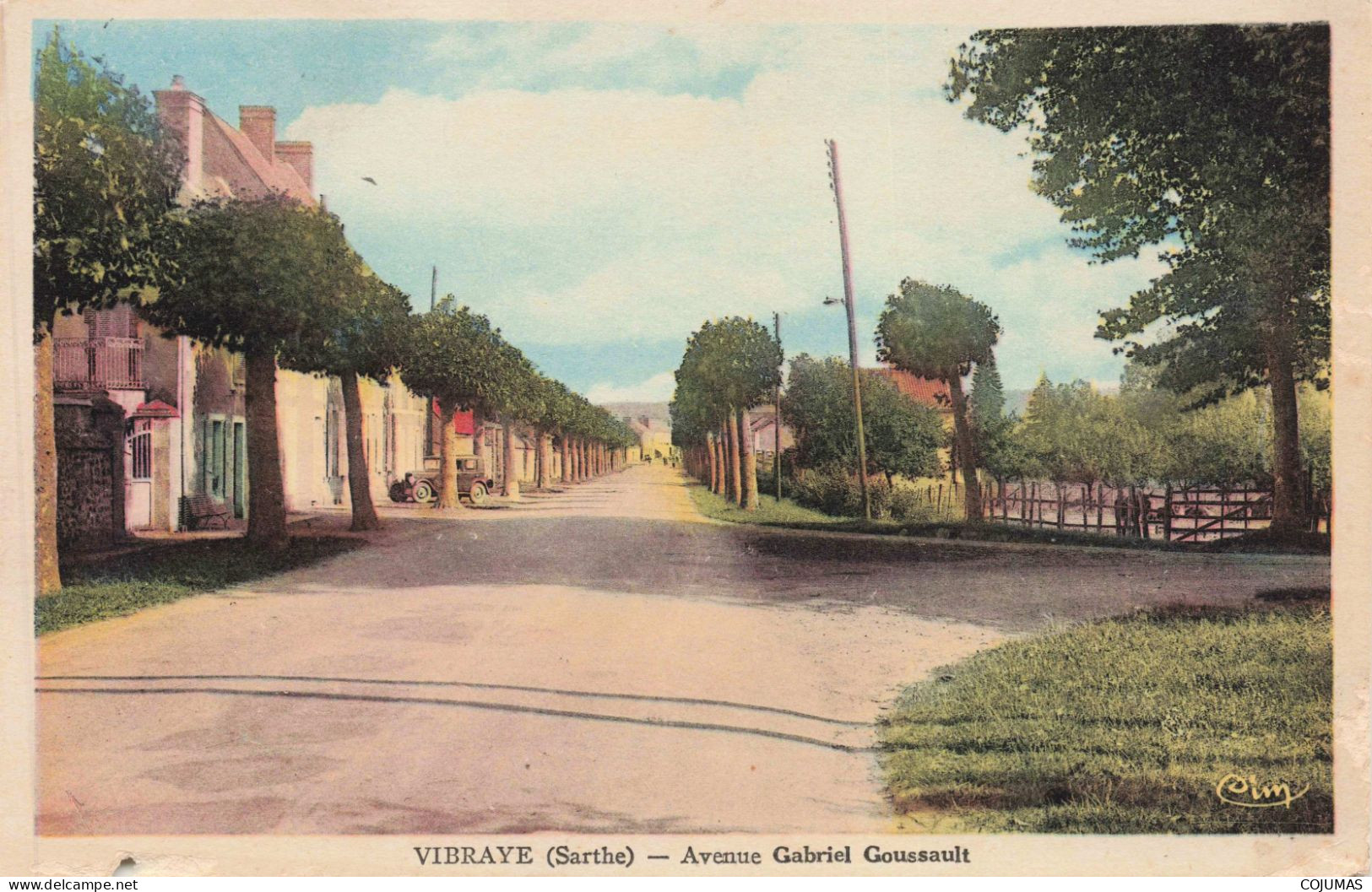 72 - VIBRAYE - S17218 - Avenue Gabriel Goussault - Automobile - En L'état - L23 - Vibraye