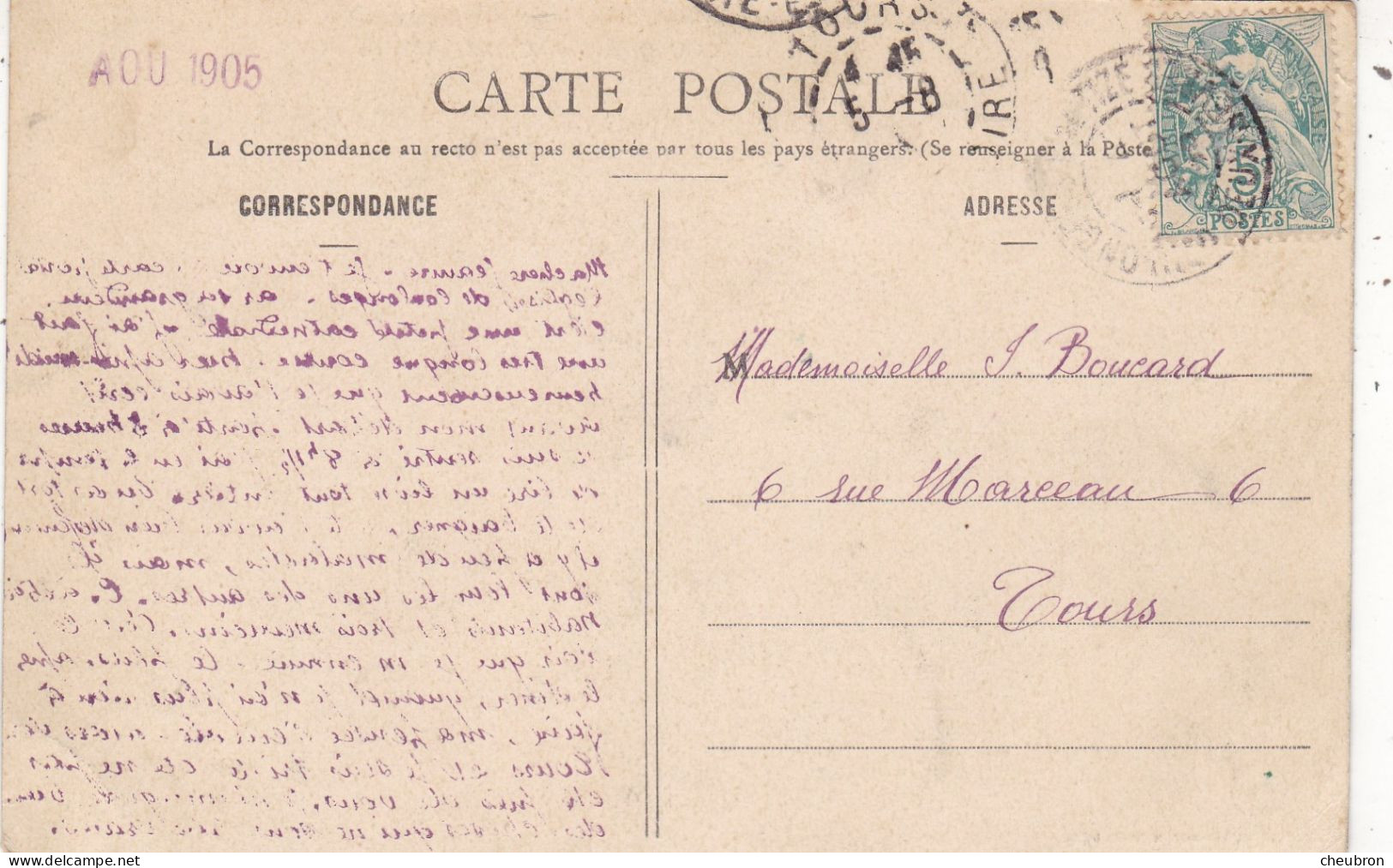 79. COULONGES SUR L'AUTIZE. CPA. L'ÉGLISE. ANNEE 1905+ TEXTE - Coulonges-sur-l'Autize