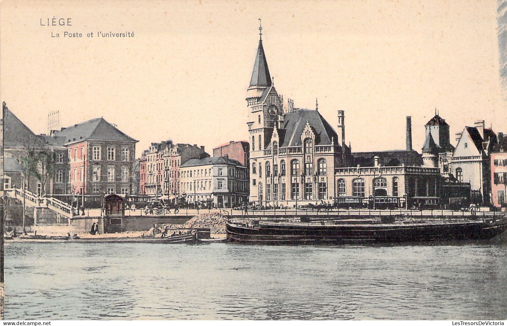 BELGIQUE - LIEGE - La Poste Et L'université - Carte Postale Ancienne - Liege