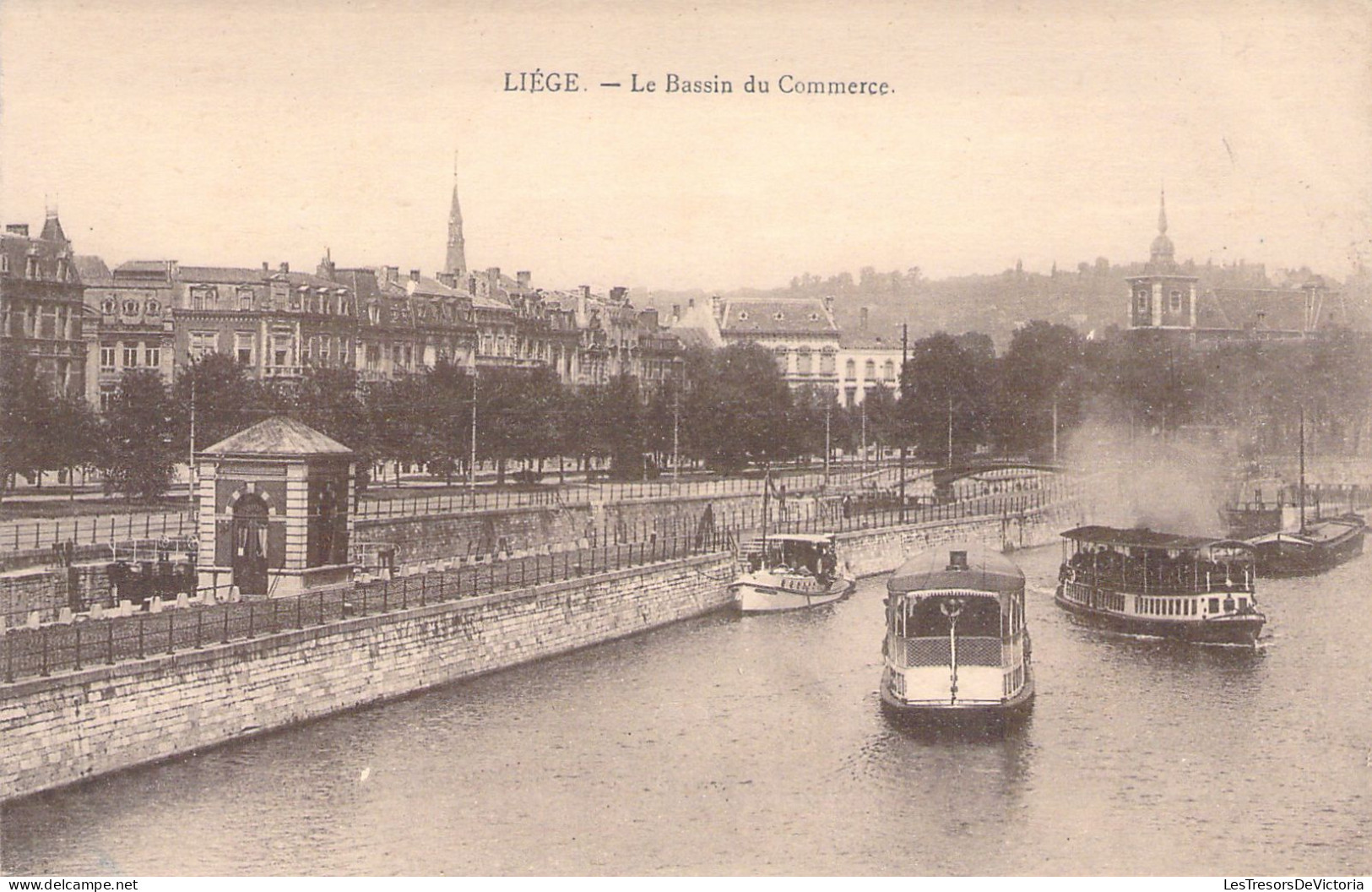 BELGIQUE - LIEGE - Le Bassin Du Commerce - Carte Postale Ancienne - Liege