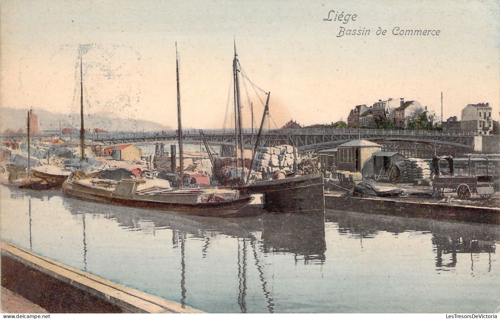 BELGIQUE - LIEGE - Bassin De Commerce - Carte Postale Ancienne - Liege