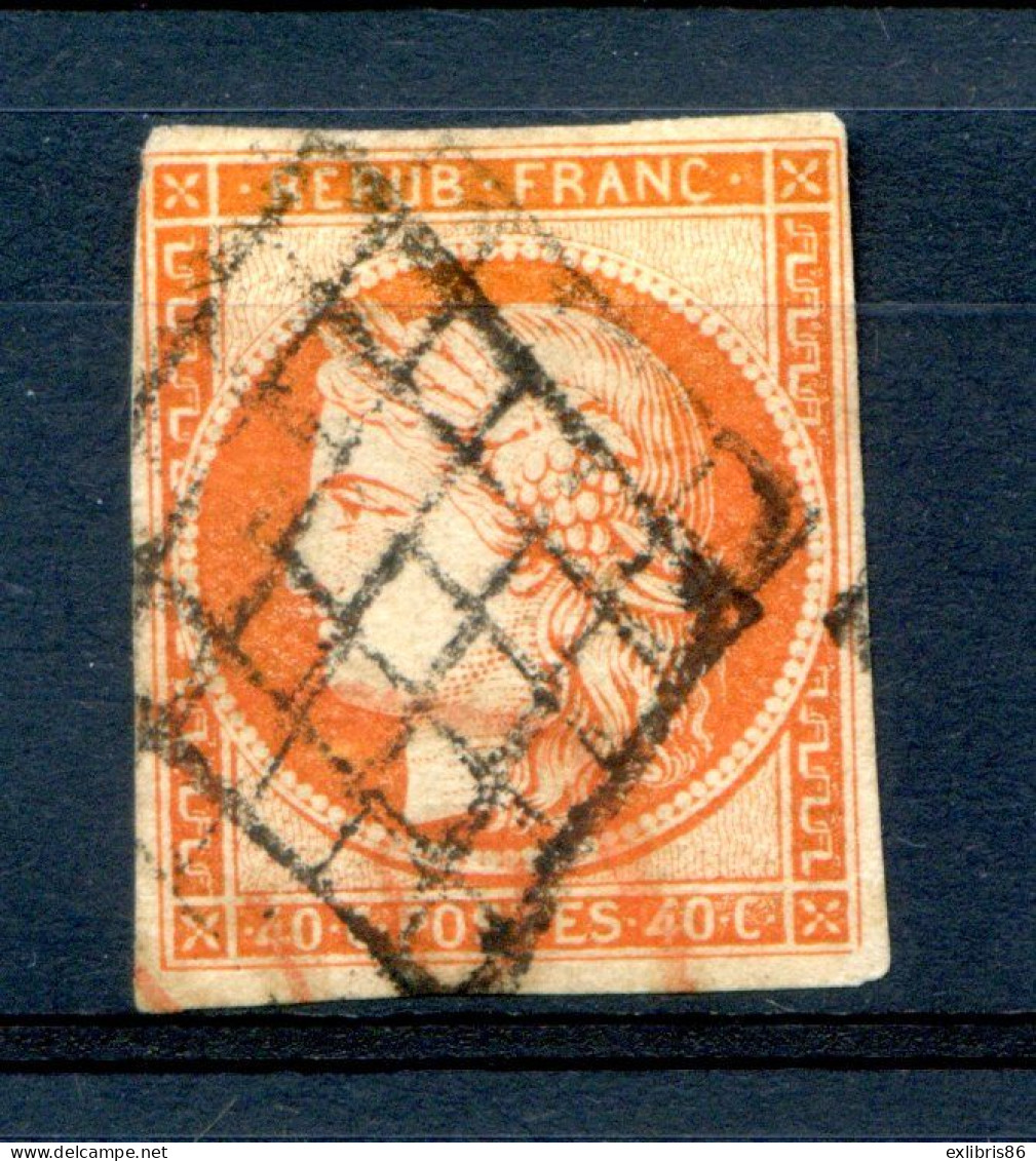 CERES 1849 N° 5 Ref130523 Angle NO Limite Double Cachet Dont 1 Rouge - 1849-1850 Ceres