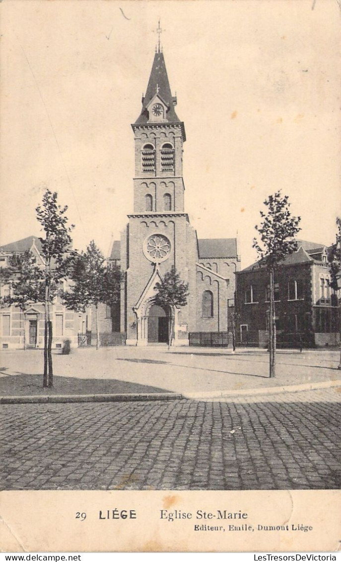 BELGIQUE - LIEGE - Eglise Ste Marie - Carte Postale Ancienne - Liege