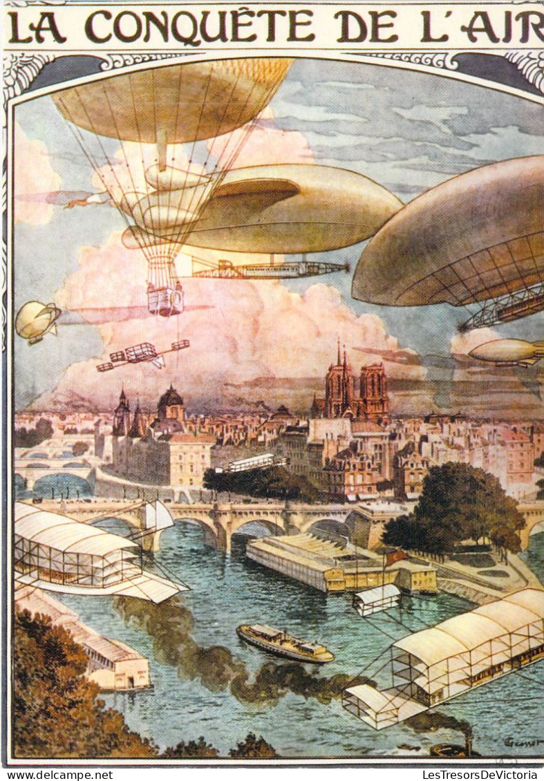 AVIATION - DIRIGEABLES - La Conquéte De L'air - Carte Postale Ancienne - Zeppeline