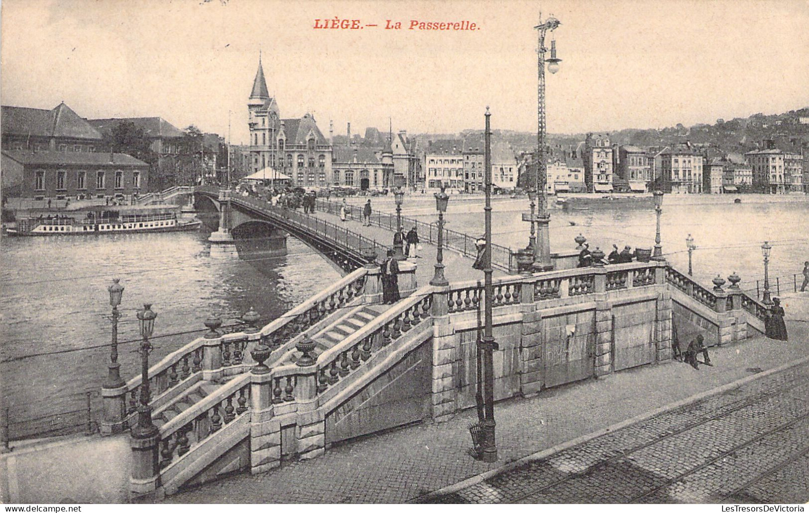 BELGIQUE - LIEGE - La Passerelle - Carte Postale Ancienne - Liege