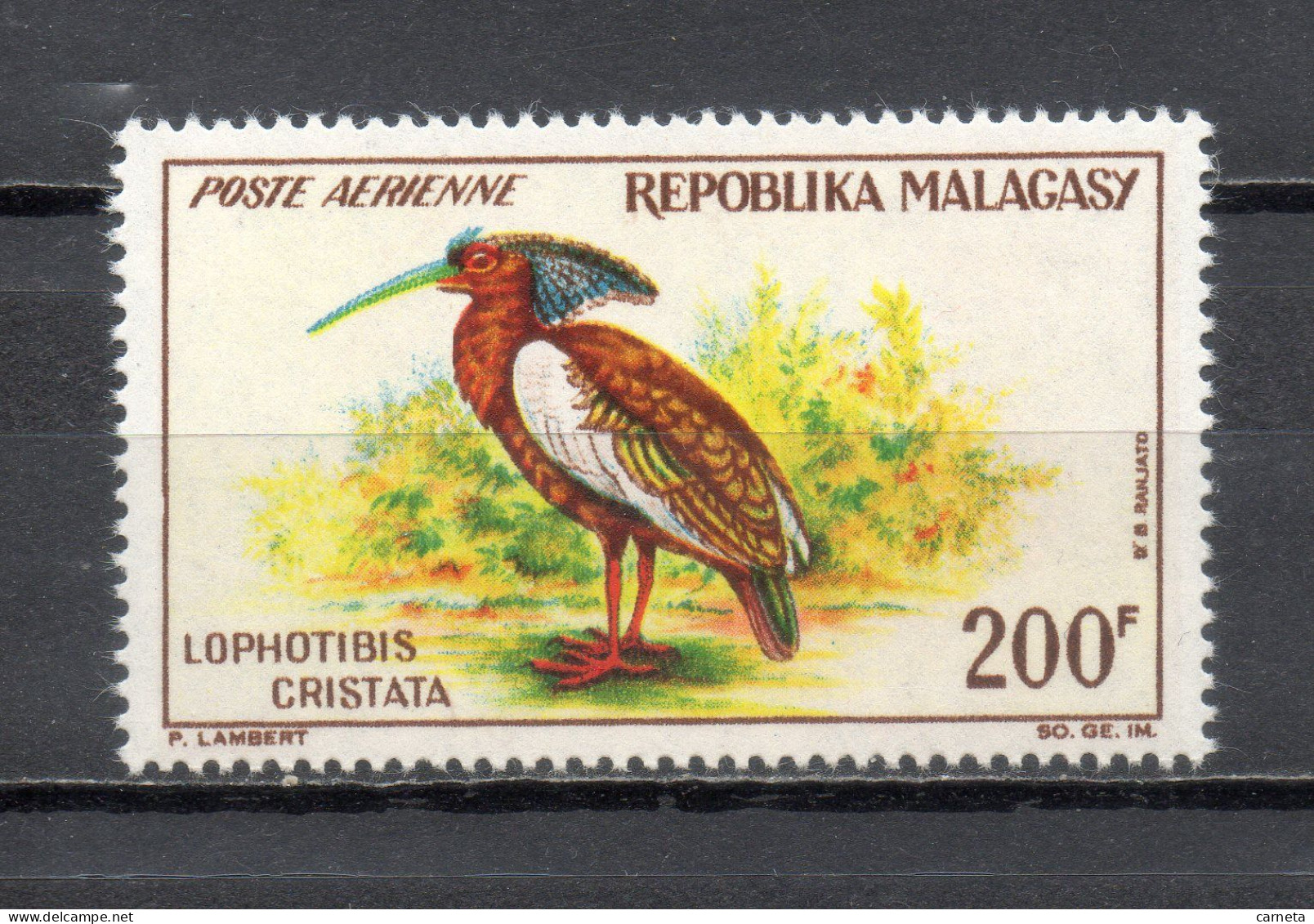 MADAGASCAR  PA  N° 91   NEUF SANS CHARNIERE  COTE 10.00€    OISEAUX ANIMAUX - Madagascar (1960-...)