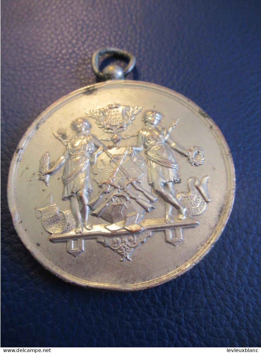 Grande Médaille Société De Tir/Si Vis Pacem Para Bellum/Si Tu Veux La Paix Prépare  /Bronze Argenté/ Fin XIXème   MED447 - Frankrijk