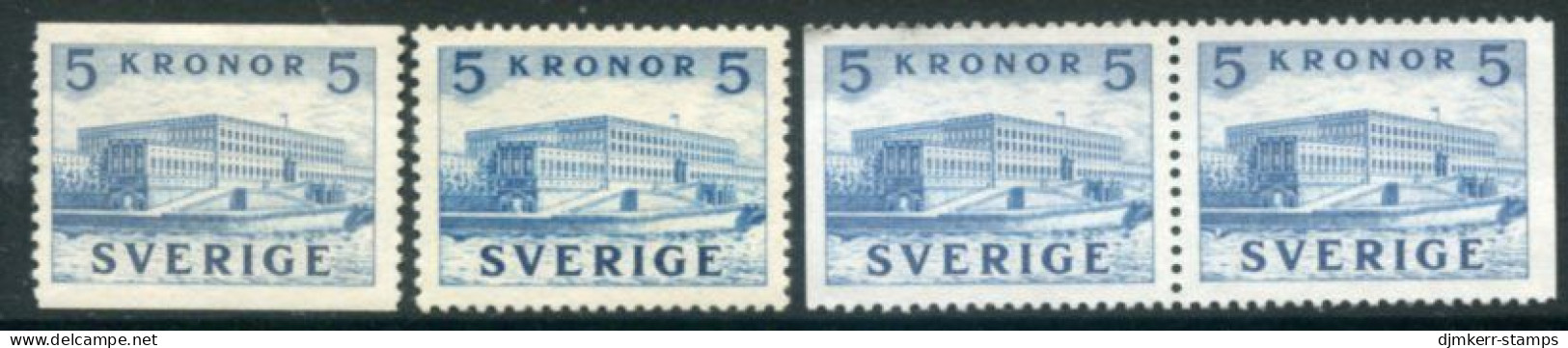 SWEDEN 1941-58 Definitive: Royal Palace 5 Kr.(4v) MNH / **.  Michel 285A ,B,  Dl-Dr - Neufs