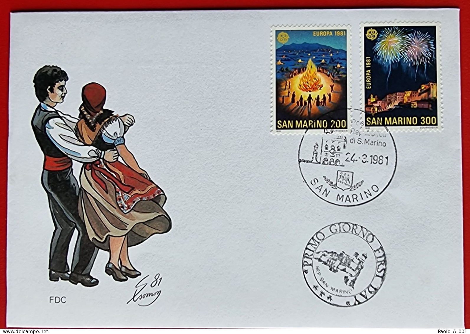 SAN MARINO 1981 EUROPA CEPT FOLKLORE FDC - Brieven En Documenten