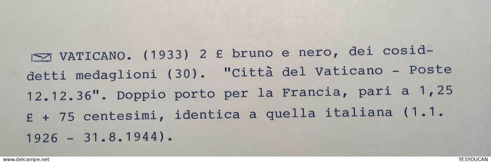 Sa.30 1933 2L Medaglioni Lettera 1936>Bourges Cher France (Vatican Cover Vaticano Italy Italia Lettre - Storia Postale