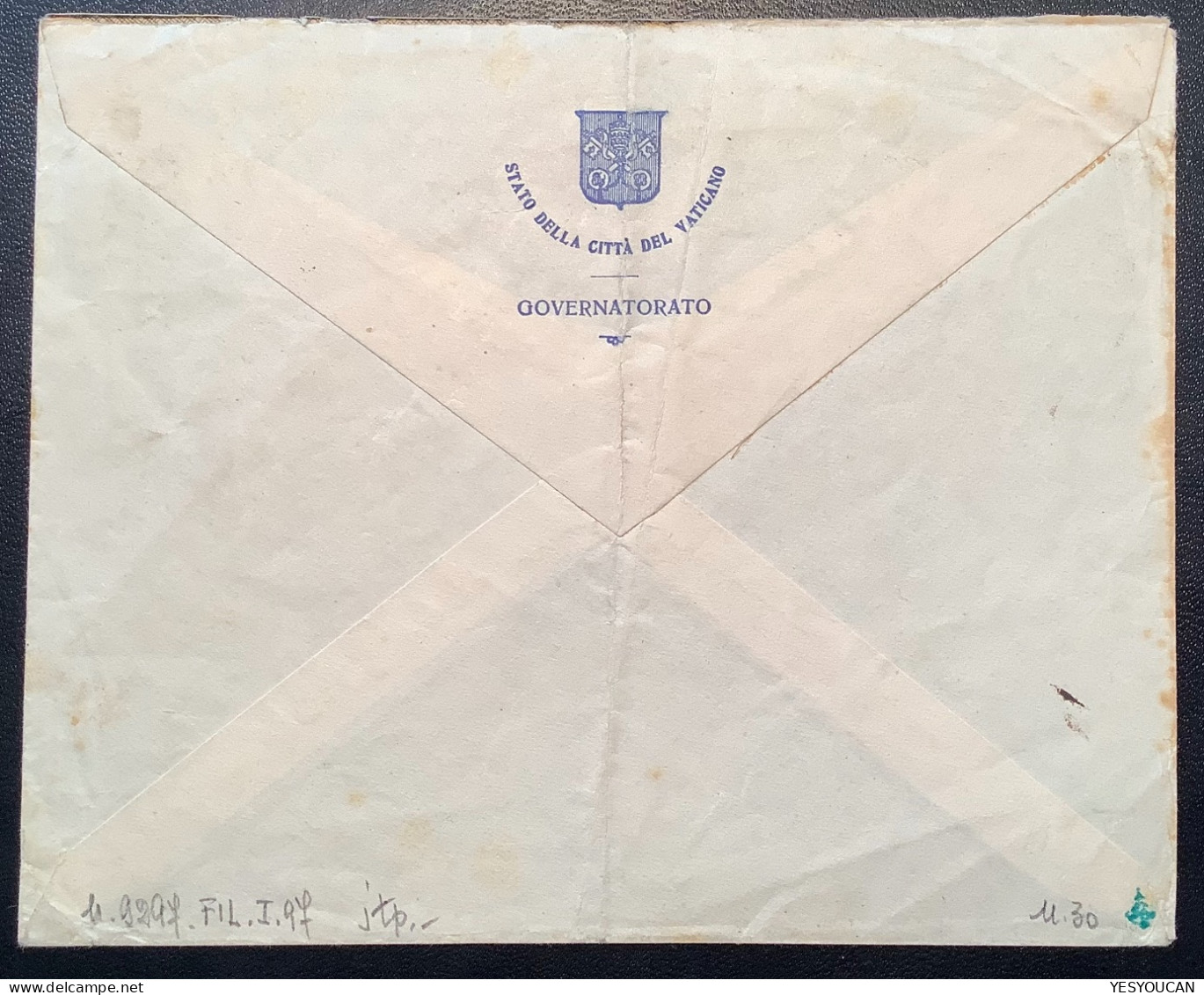 Sa.30 1933 2L Medaglioni Lettera 1936>Bourges Cher France (Vatican Cover Vaticano Italy Italia Lettre - Storia Postale