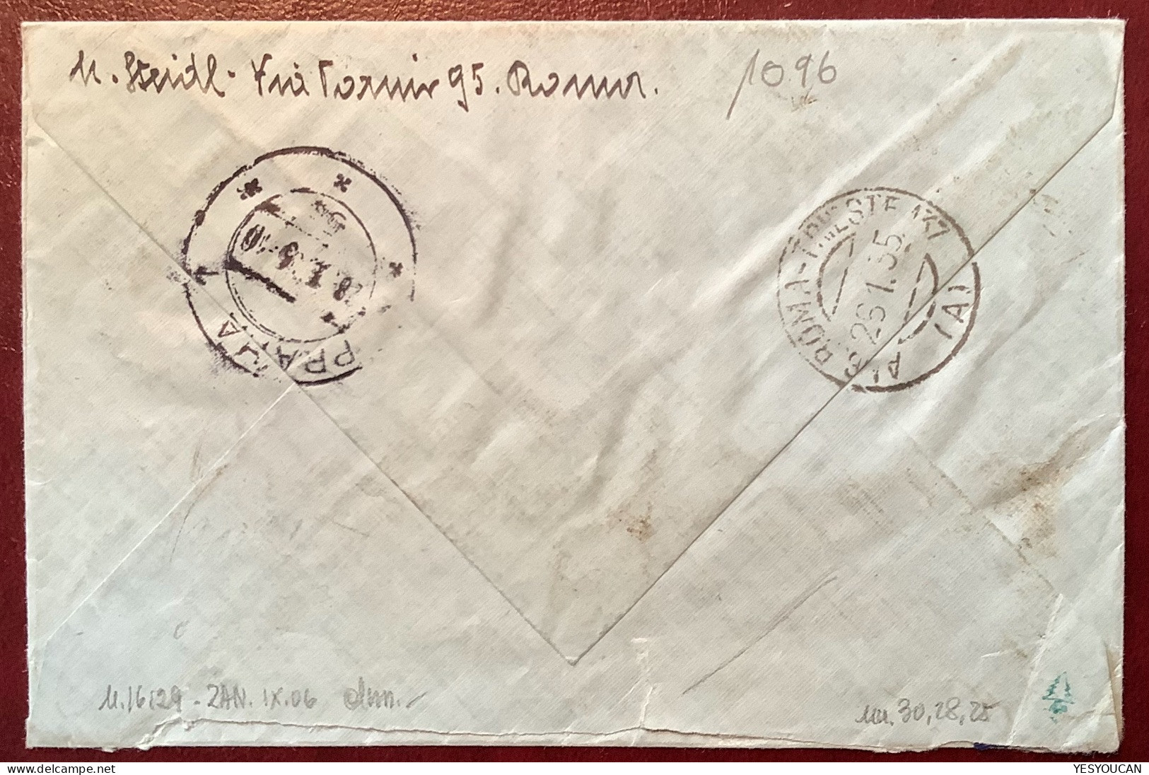 Sa.30, 28, 25 1933 1L, 2L Medaglioni Lettera 1935>Prag CZ  (Vatican Cover Vaticano Italy Italia Lettre - Brieven En Documenten