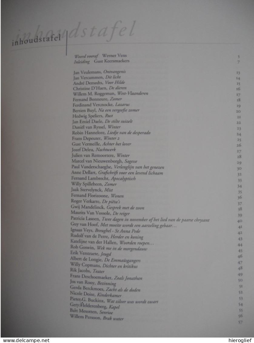 Poëtisch Bericht - Honderd gedichten uit Vlaanderen  - themanummr 250 tijdschrift VLAANDEREN 1994 dichters poëzie verzen